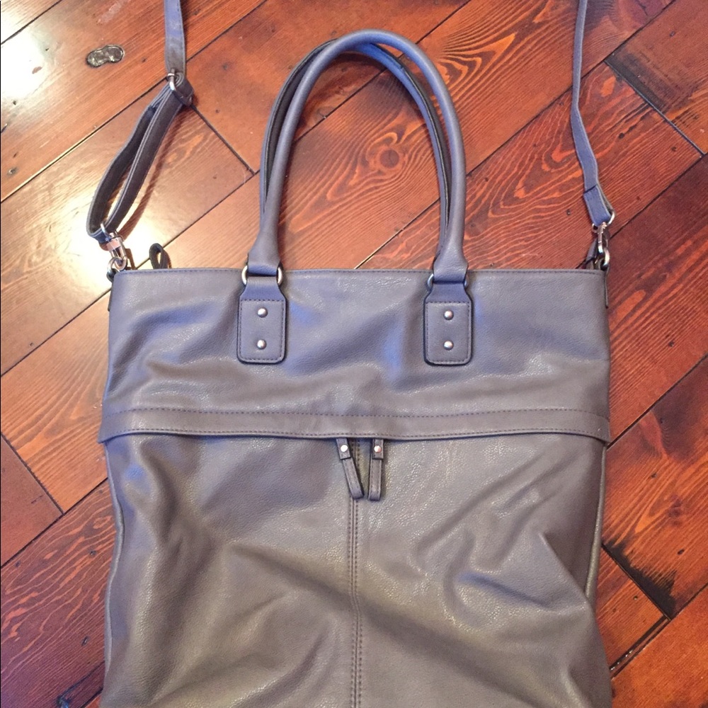Grey Soft Leather Purse
